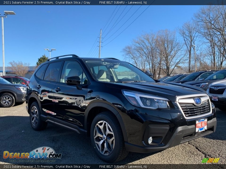 2021 Subaru Forester 2.5i Premium Crystal Black Silica / Gray Photo #1