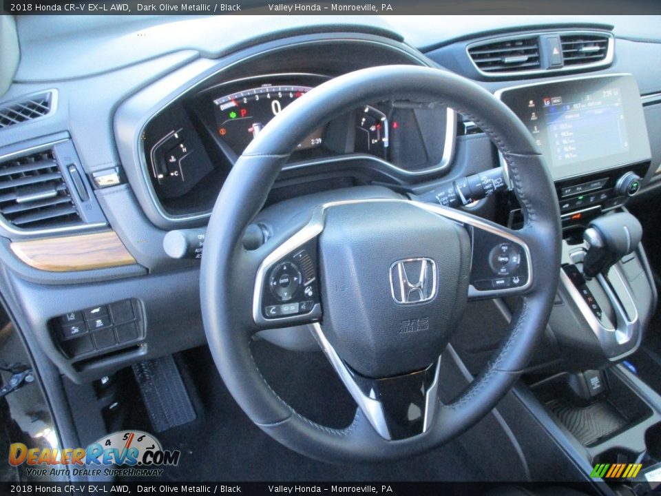 2018 Honda CR-V EX-L AWD Dark Olive Metallic / Black Photo #14