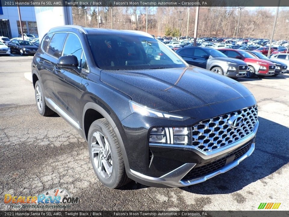 2021 Hyundai Santa Fe SEL AWD Twilight Black / Black Photo #3