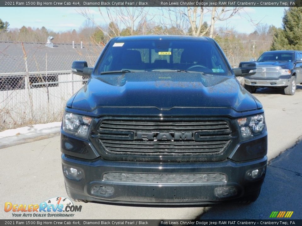 2021 Ram 1500 Big Horn Crew Cab 4x4 Diamond Black Crystal Pearl / Black Photo #2