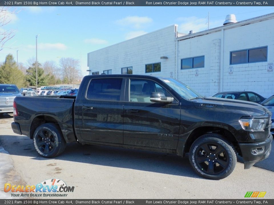 2021 Ram 1500 Big Horn Crew Cab 4x4 Diamond Black Crystal Pearl / Black Photo #4