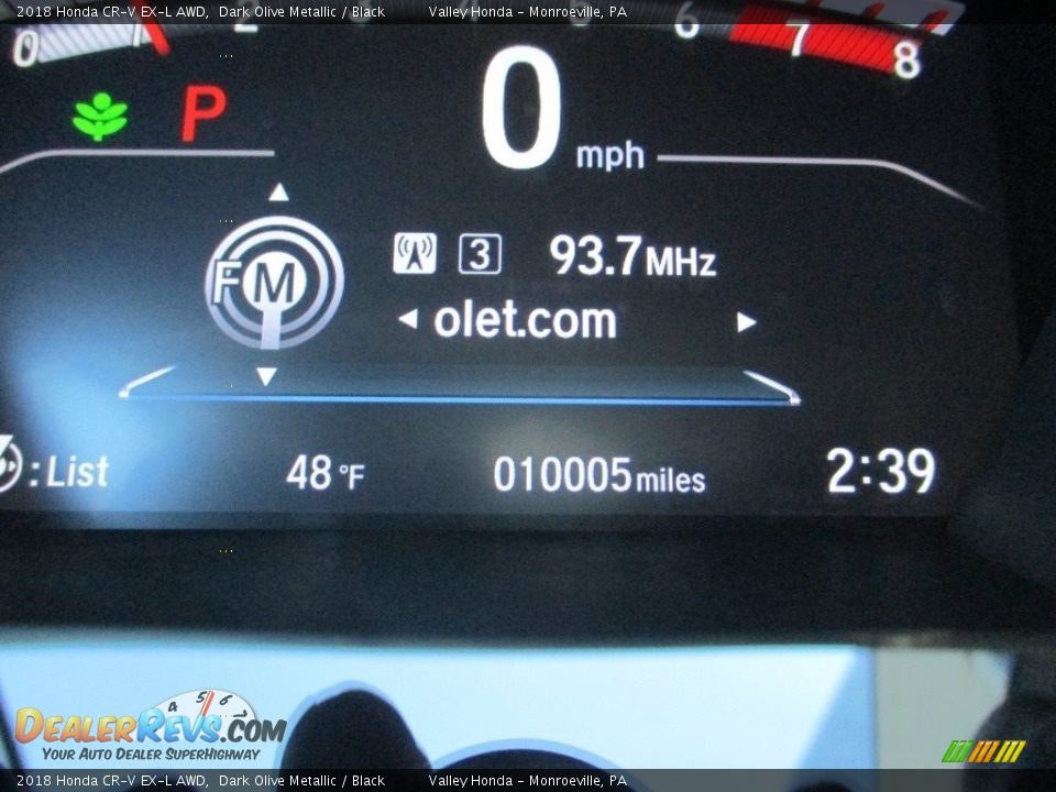 2018 Honda CR-V EX-L AWD Dark Olive Metallic / Black Photo #20