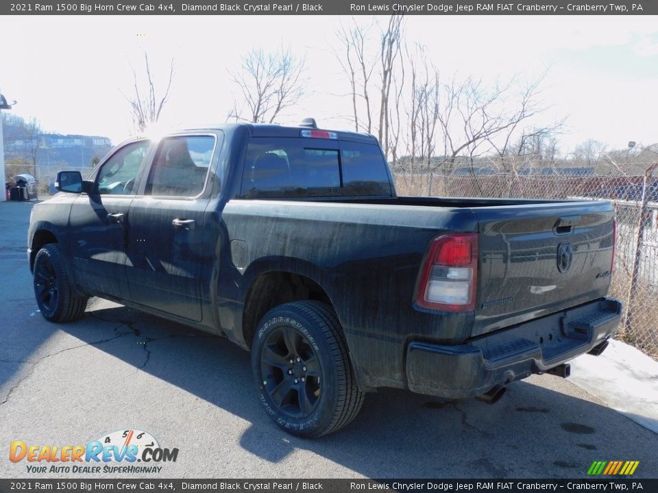 2021 Ram 1500 Big Horn Crew Cab 4x4 Diamond Black Crystal Pearl / Black Photo #7