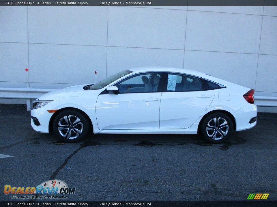 2018 Honda Civic LX Sedan Taffeta White / Ivory Photo #2