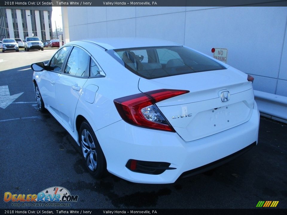 2018 Honda Civic LX Sedan Taffeta White / Ivory Photo #3