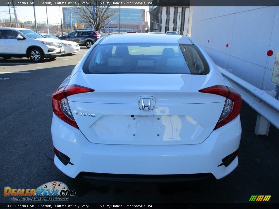 2018 Honda Civic LX Sedan Taffeta White / Ivory Photo #4