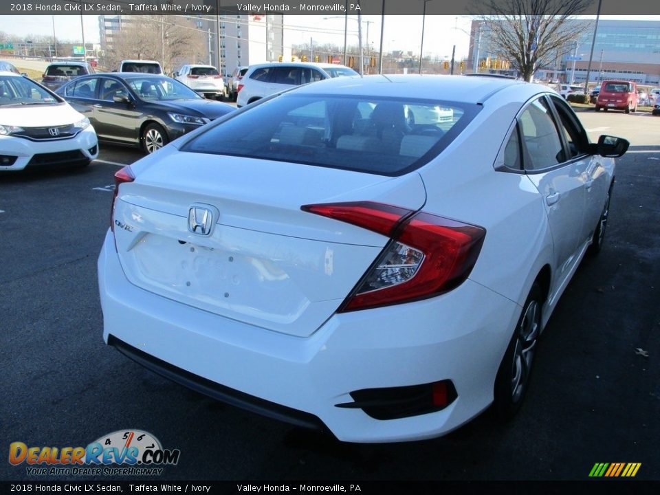 2018 Honda Civic LX Sedan Taffeta White / Ivory Photo #5