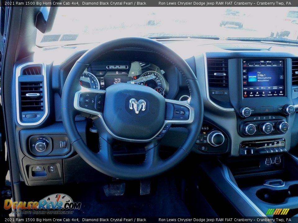 2021 Ram 1500 Big Horn Crew Cab 4x4 Diamond Black Crystal Pearl / Black Photo #13