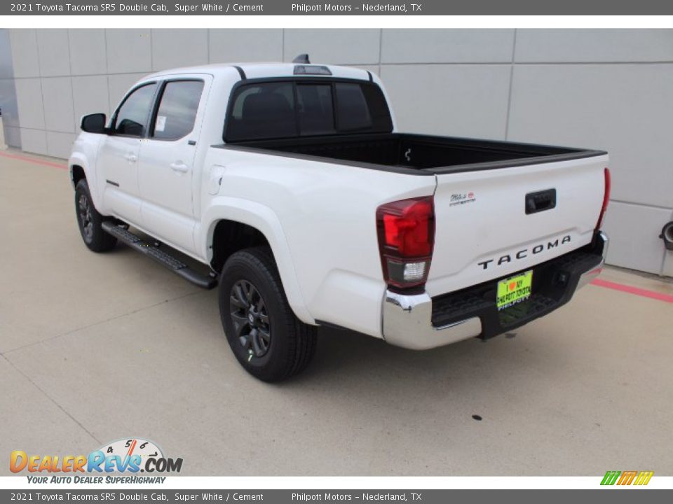 2021 Toyota Tacoma SR5 Double Cab Super White / Cement Photo #6