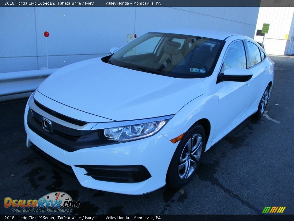 2018 Honda Civic LX Sedan Taffeta White / Ivory Photo #9