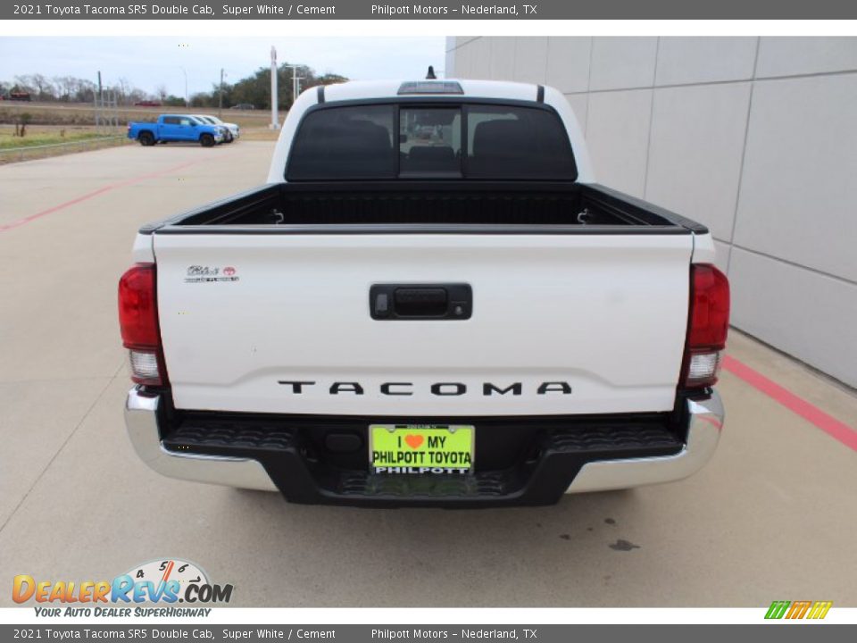 2021 Toyota Tacoma SR5 Double Cab Super White / Cement Photo #7
