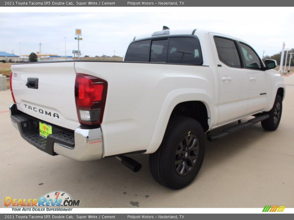 2021 Toyota Tacoma SR5 Double Cab Super White / Cement Photo #8