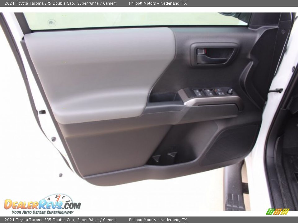 2021 Toyota Tacoma SR5 Double Cab Super White / Cement Photo #9