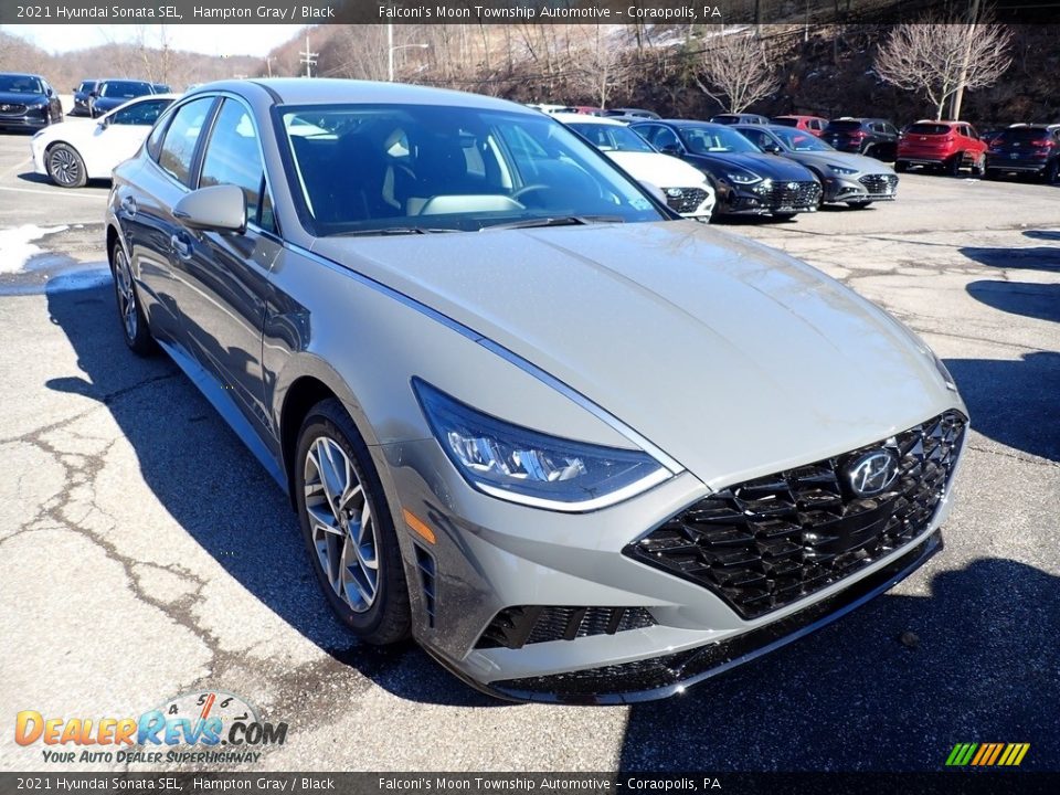 2021 Hyundai Sonata SEL Hampton Gray / Black Photo #3