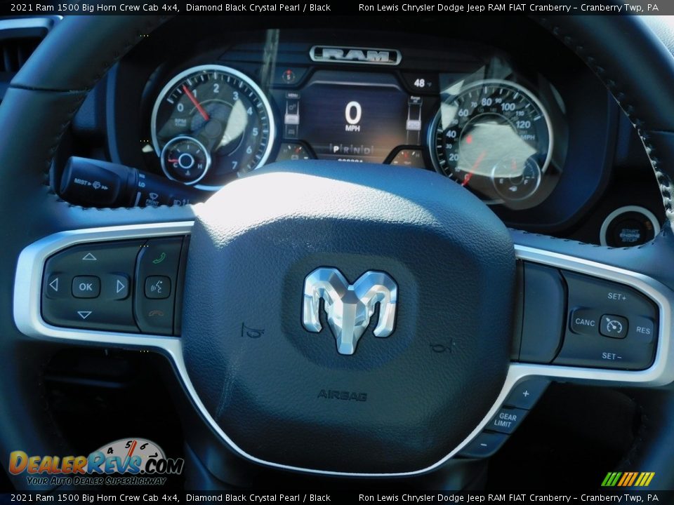 2021 Ram 1500 Big Horn Crew Cab 4x4 Diamond Black Crystal Pearl / Black Photo #19