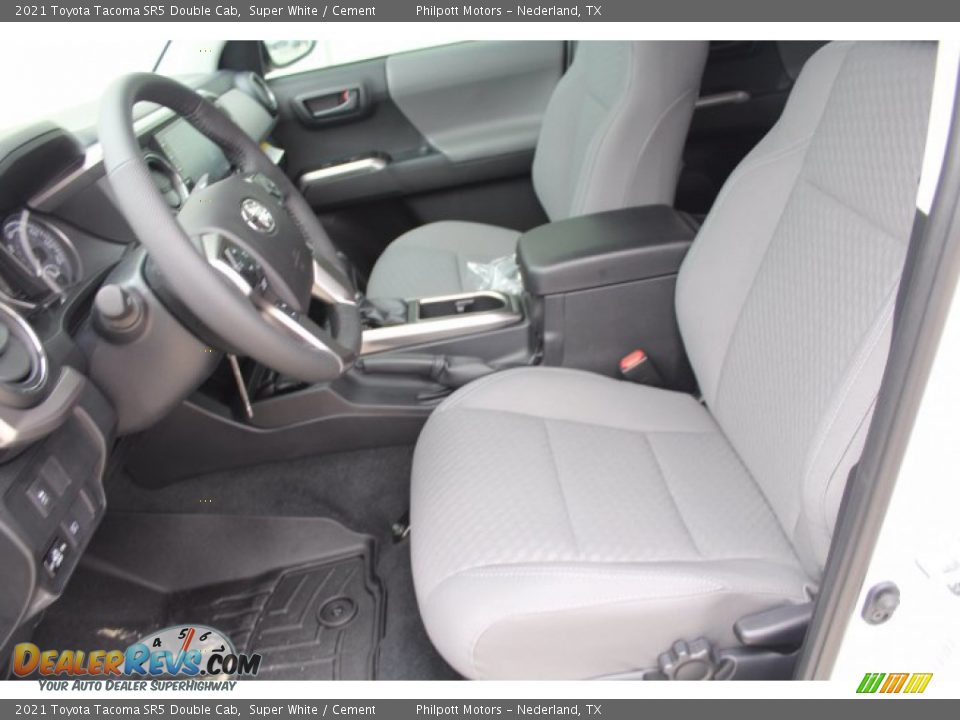 2021 Toyota Tacoma SR5 Double Cab Super White / Cement Photo #10