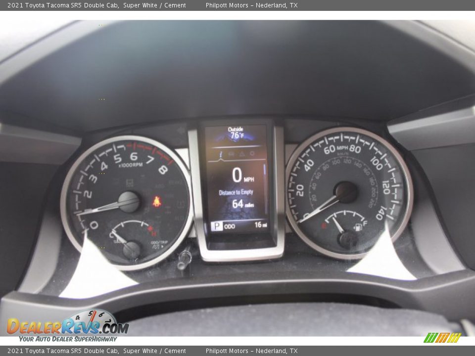 2021 Toyota Tacoma SR5 Double Cab Super White / Cement Photo #13