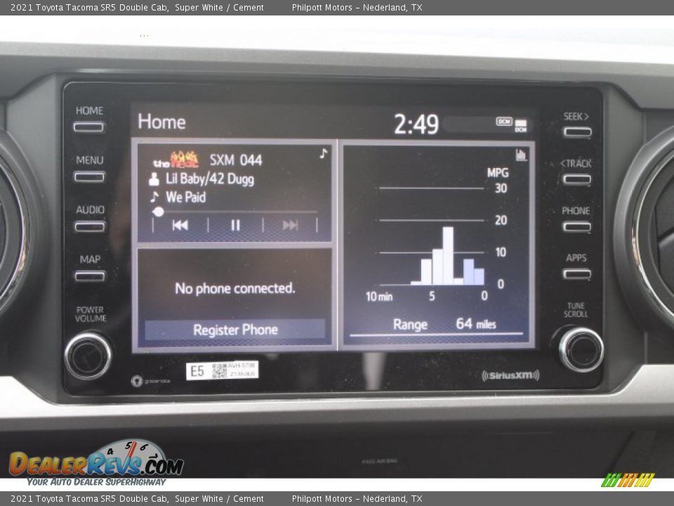 2021 Toyota Tacoma SR5 Double Cab Super White / Cement Photo #15