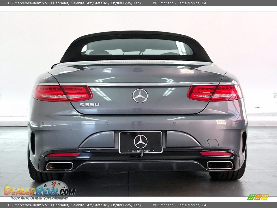 2017 Mercedes-Benz S 550 Cabriolet Selenite Grey Metallic / Crystal Grey/Black Photo #3