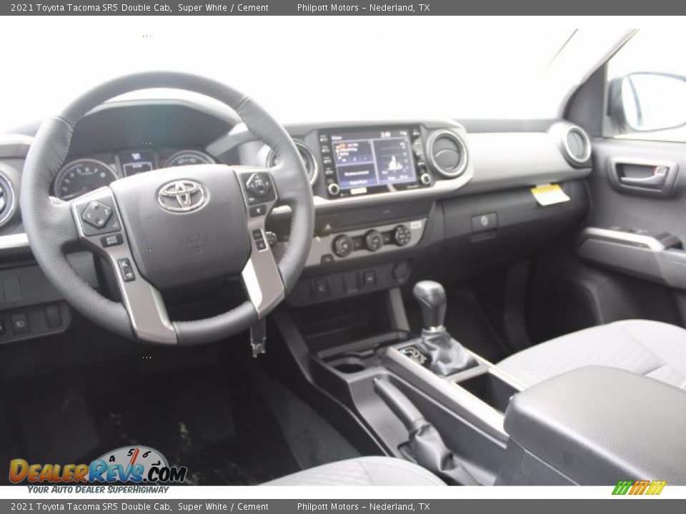 2021 Toyota Tacoma SR5 Double Cab Super White / Cement Photo #20