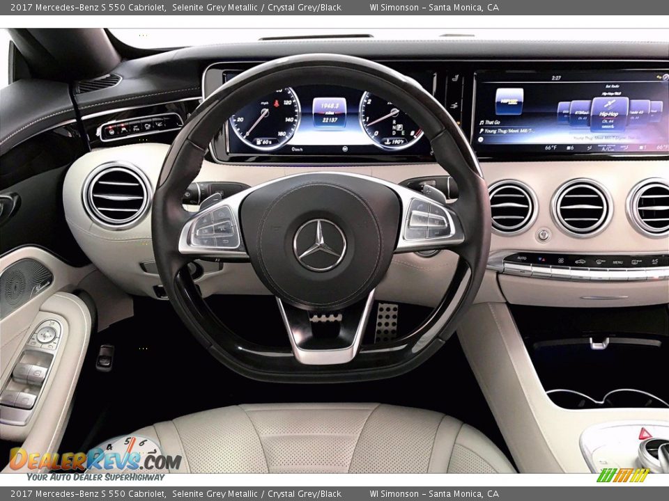 2017 Mercedes-Benz S 550 Cabriolet Selenite Grey Metallic / Crystal Grey/Black Photo #4