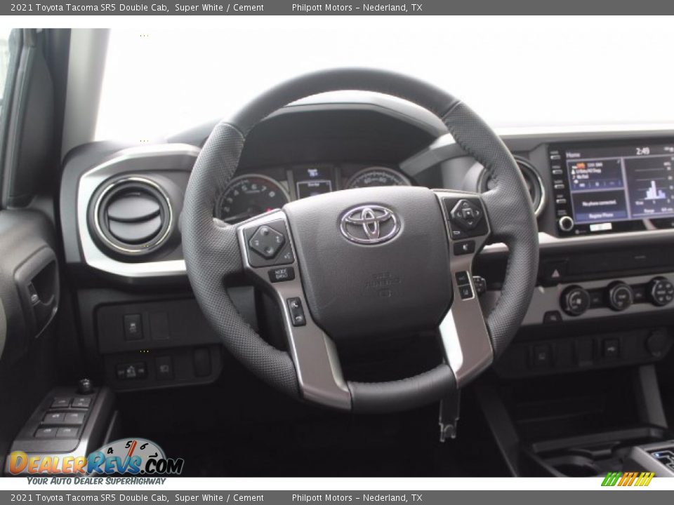 2021 Toyota Tacoma SR5 Double Cab Super White / Cement Photo #21