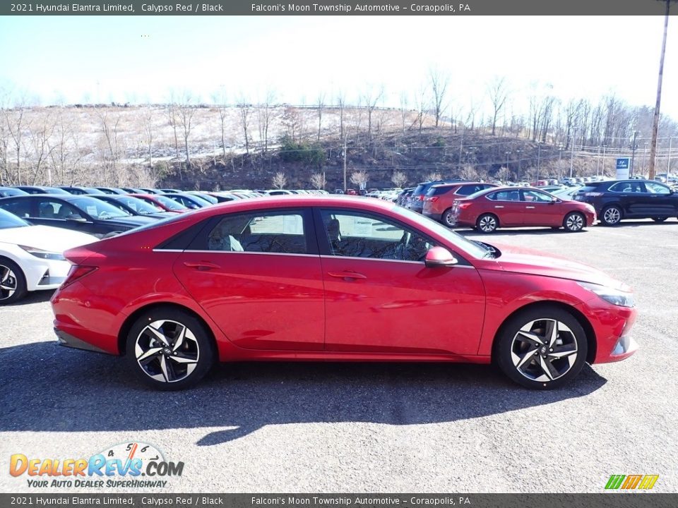 2021 Hyundai Elantra Limited Calypso Red / Black Photo #1