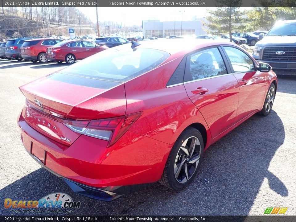 2021 Hyundai Elantra Limited Calypso Red / Black Photo #2