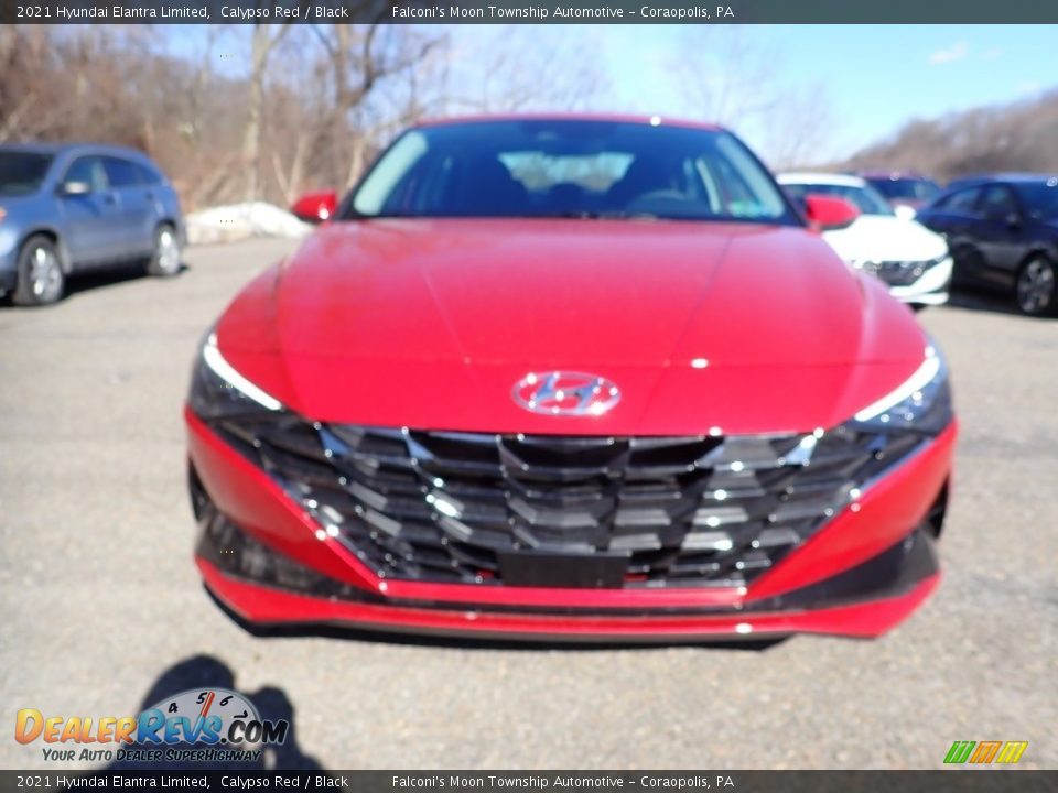 2021 Hyundai Elantra Limited Calypso Red / Black Photo #4