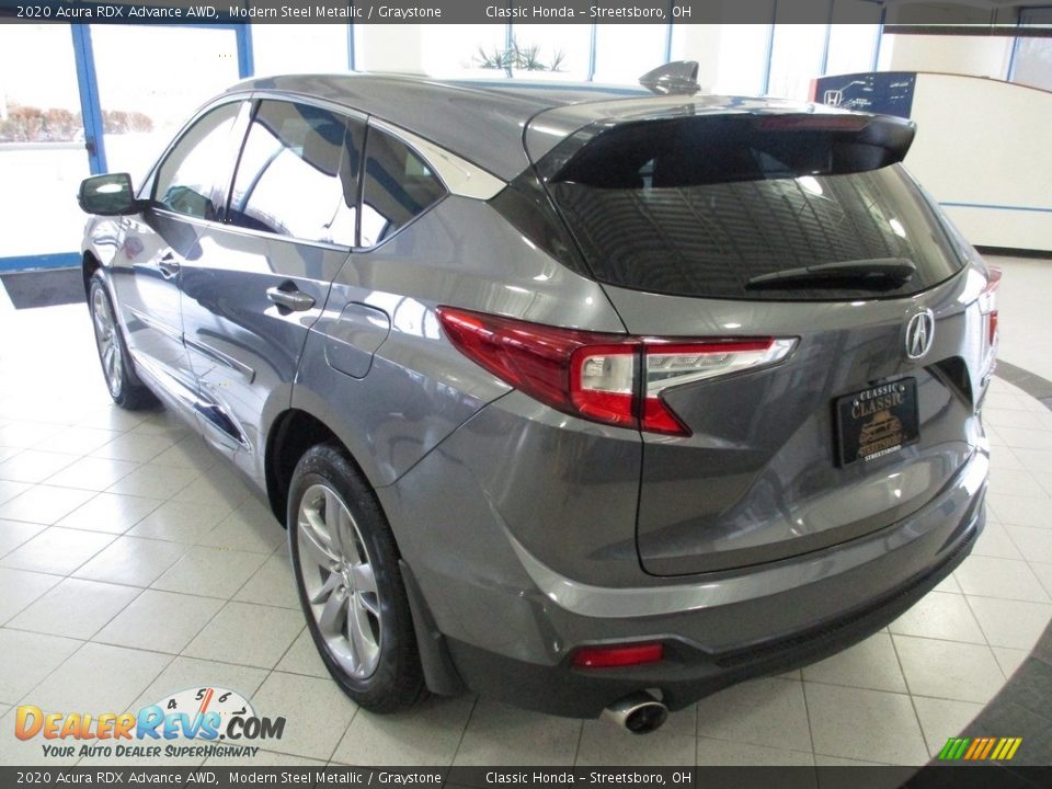 2020 Acura RDX Advance AWD Modern Steel Metallic / Graystone Photo #9