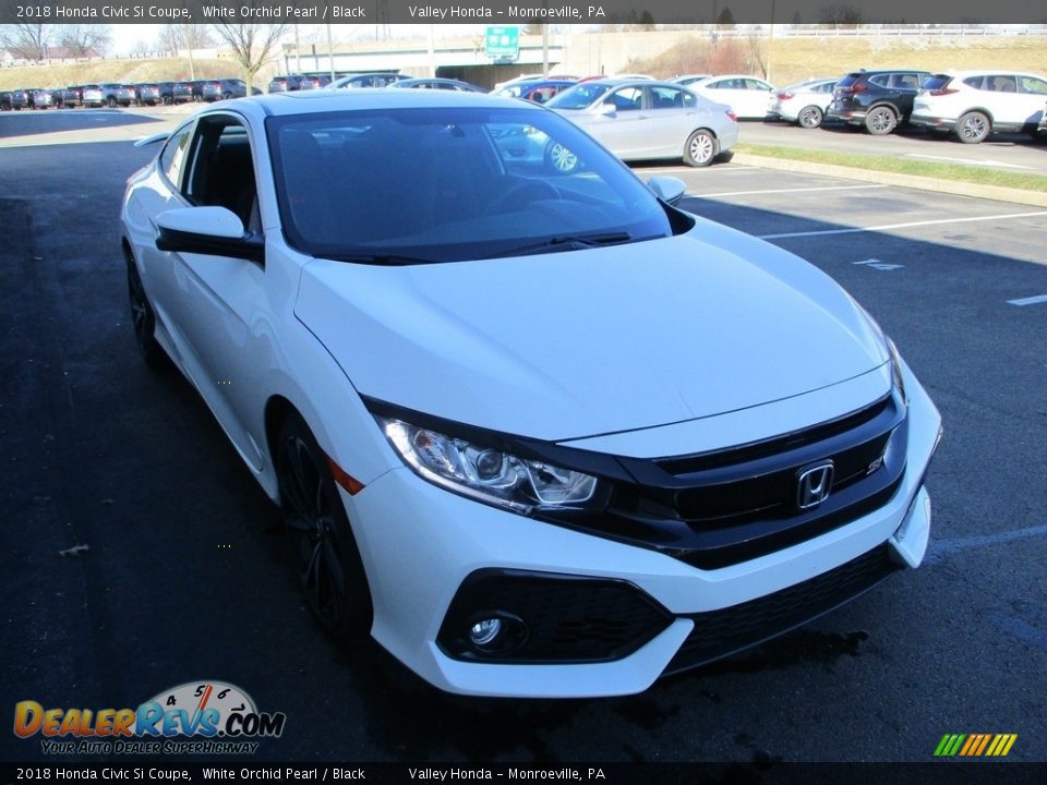 2018 Honda Civic Si Coupe White Orchid Pearl / Black Photo #7