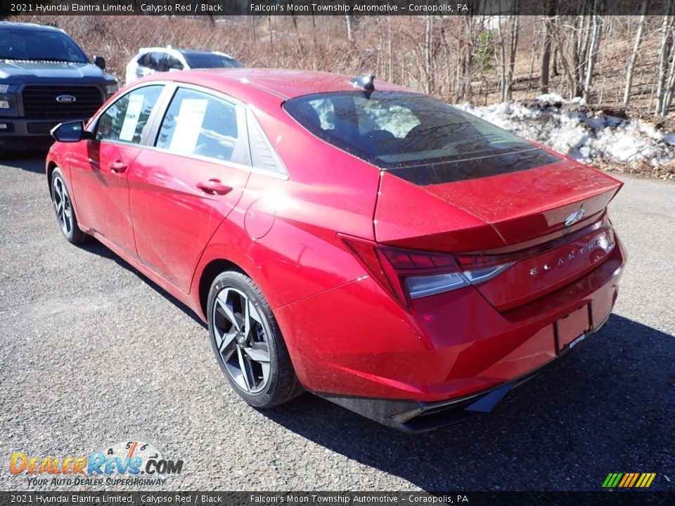 2021 Hyundai Elantra Limited Calypso Red / Black Photo #6