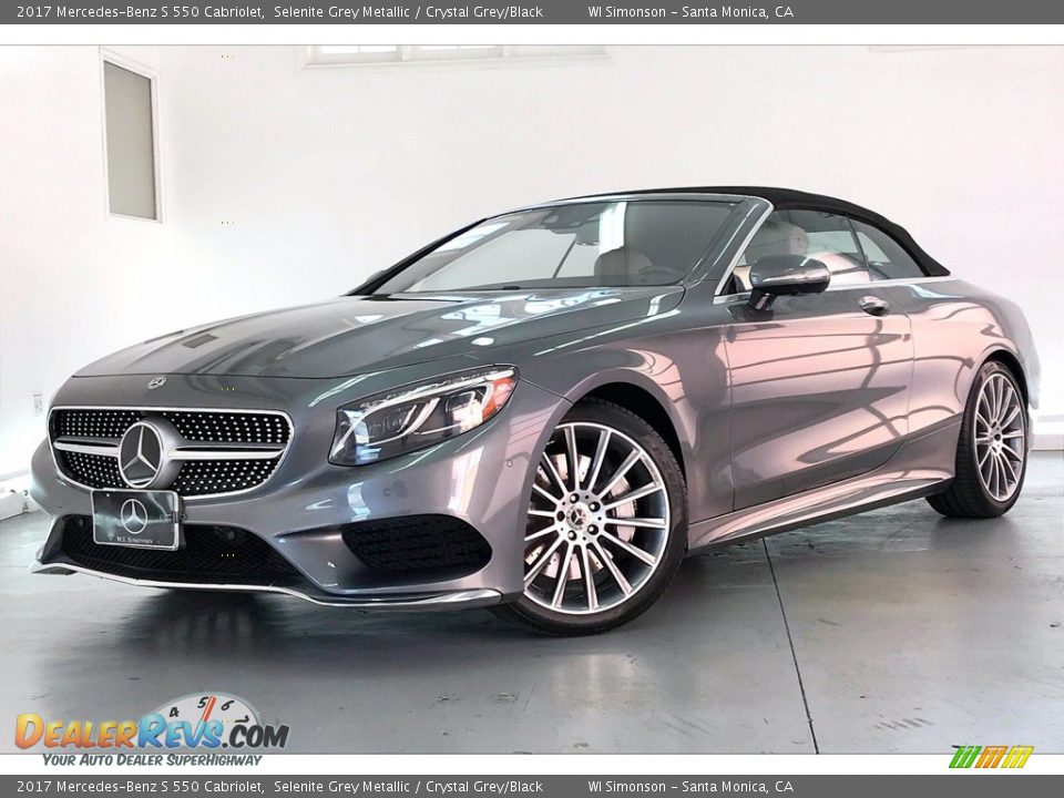 2017 Mercedes-Benz S 550 Cabriolet Selenite Grey Metallic / Crystal Grey/Black Photo #12