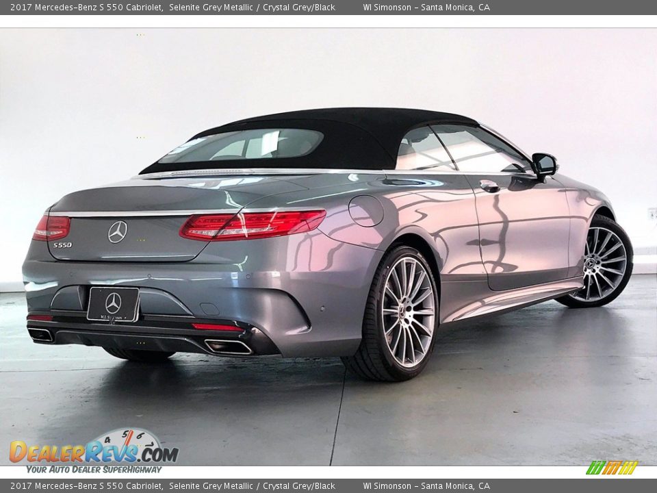 2017 Mercedes-Benz S 550 Cabriolet Selenite Grey Metallic / Crystal Grey/Black Photo #13