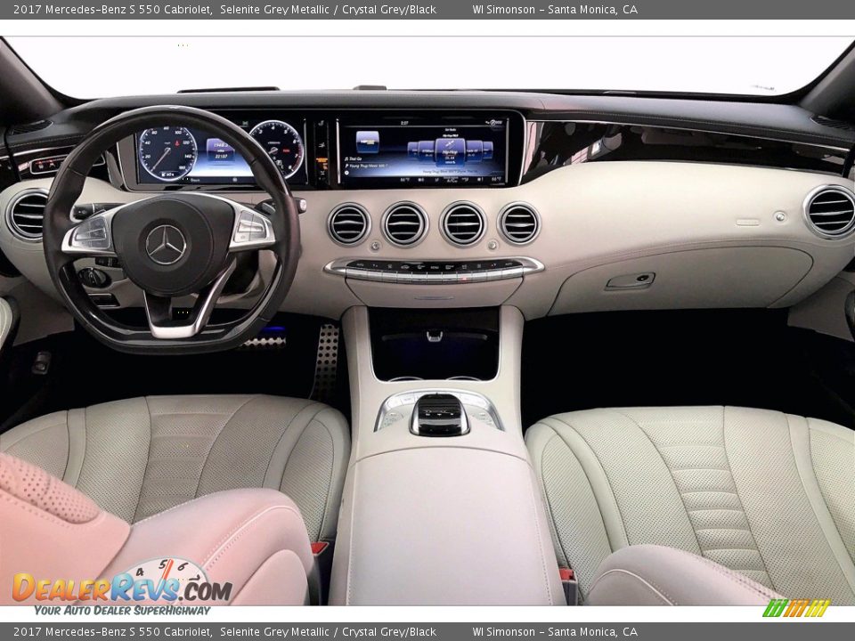 2017 Mercedes-Benz S 550 Cabriolet Selenite Grey Metallic / Crystal Grey/Black Photo #15