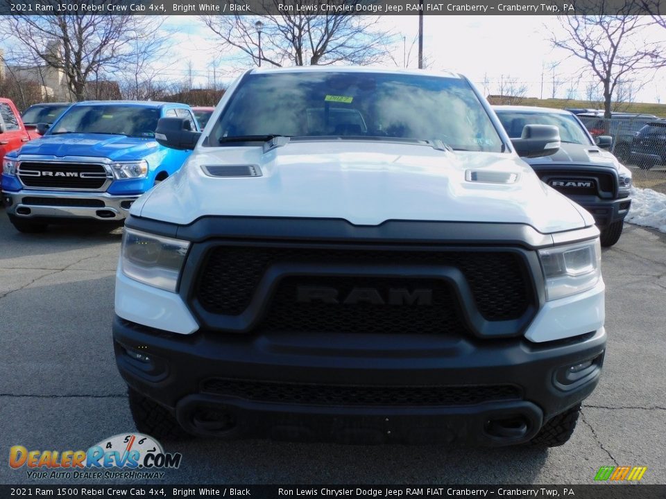 2021 Ram 1500 Rebel Crew Cab 4x4 Bright White / Black Photo #2