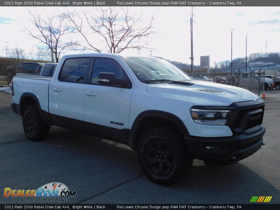 2021 Ram 1500 Rebel Crew Cab 4x4 Bright White / Black Photo #3