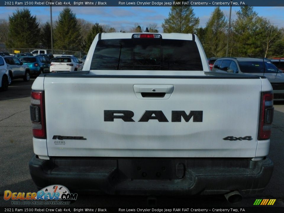 2021 Ram 1500 Rebel Crew Cab 4x4 Bright White / Black Photo #6