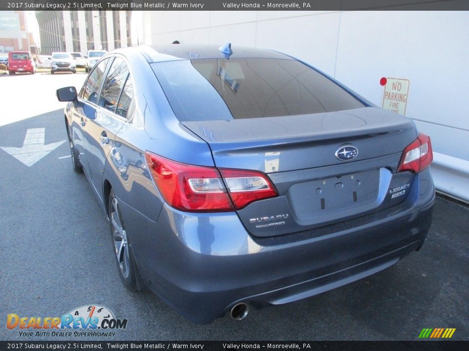 2017 Subaru Legacy 2.5i Limited Twilight Blue Metallic / Warm Ivory Photo #3