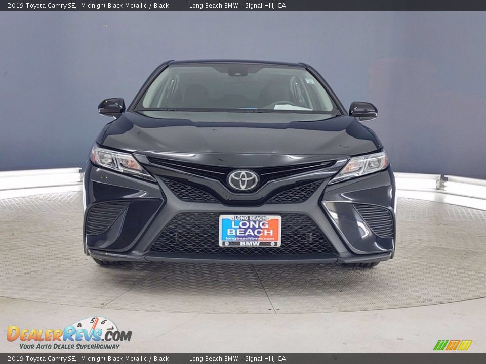 2019 Toyota Camry SE Midnight Black Metallic / Black Photo #3