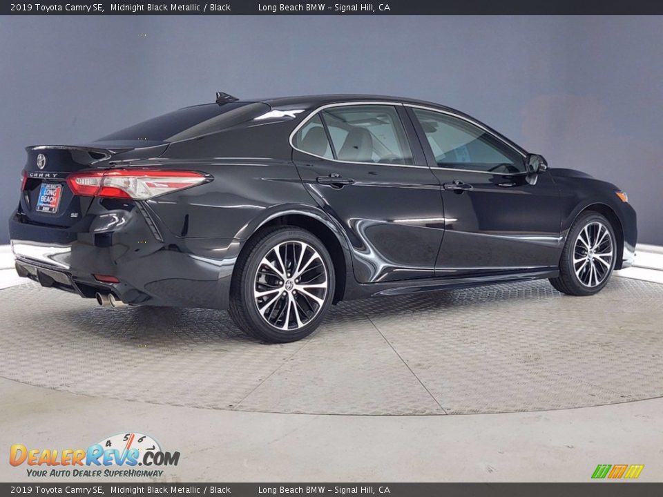 2019 Toyota Camry SE Midnight Black Metallic / Black Photo #6