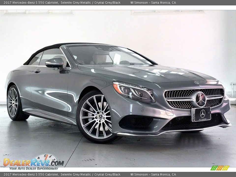 2017 Mercedes-Benz S 550 Cabriolet Selenite Grey Metallic / Crystal Grey/Black Photo #33