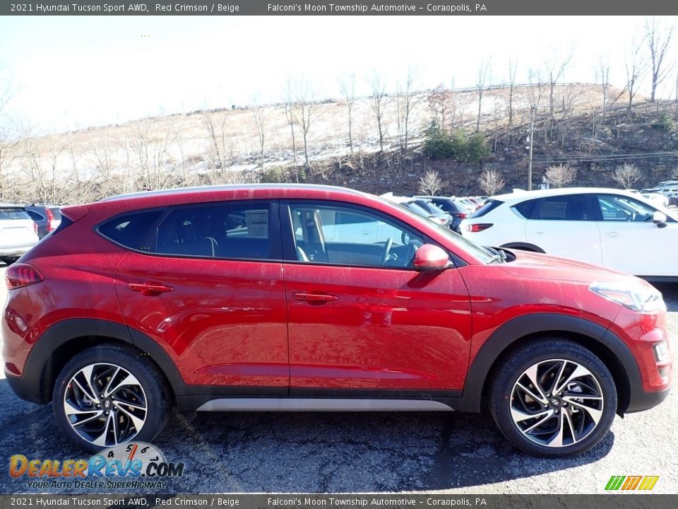 2021 Hyundai Tucson Sport AWD Red Crimson / Beige Photo #1