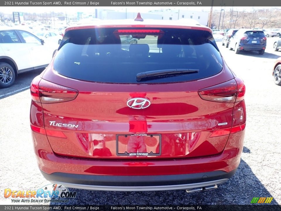 2021 Hyundai Tucson Sport AWD Red Crimson / Beige Photo #3