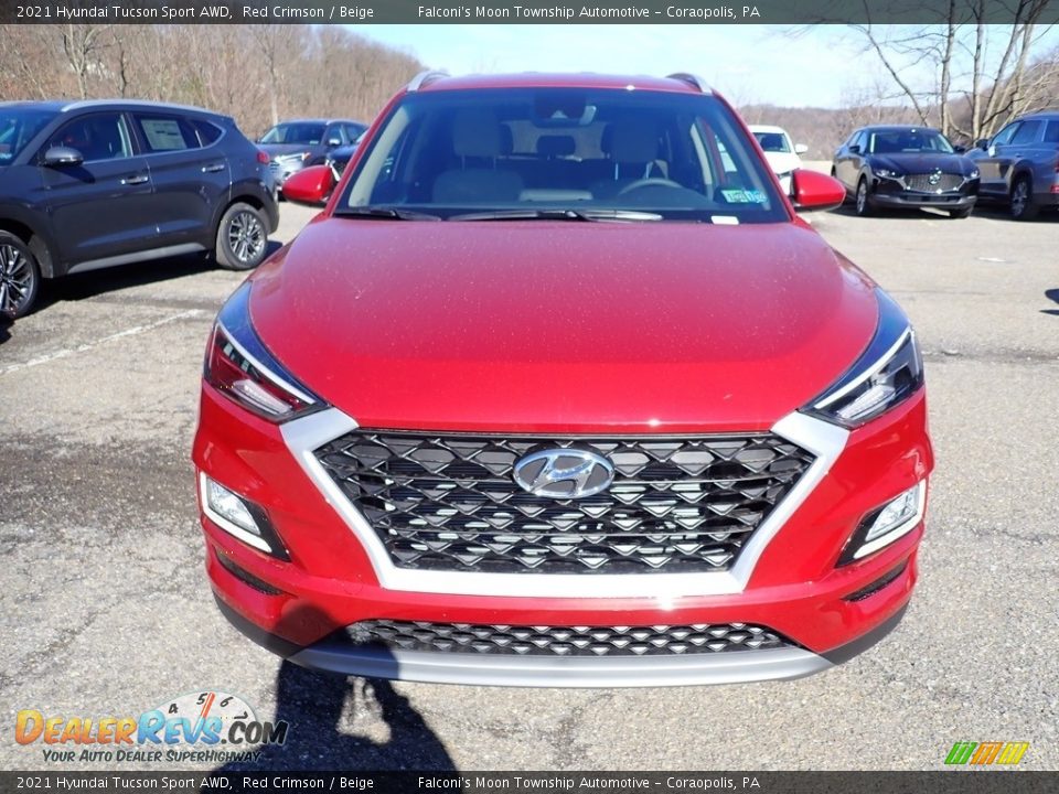 2021 Hyundai Tucson Sport AWD Red Crimson / Beige Photo #6