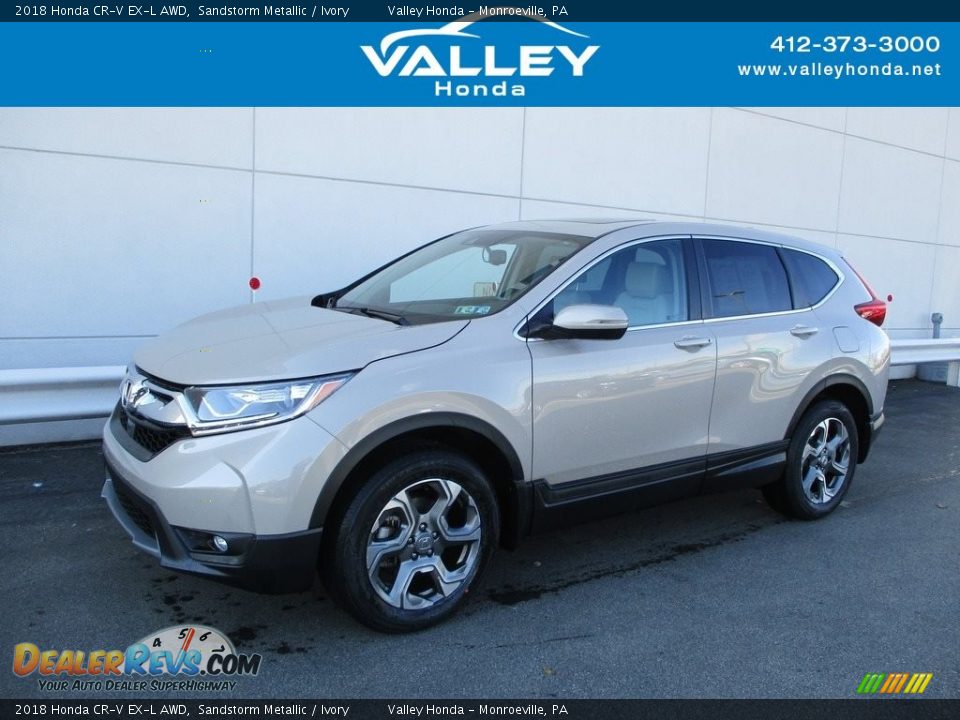 2018 Honda CR-V EX-L AWD Sandstorm Metallic / Ivory Photo #1