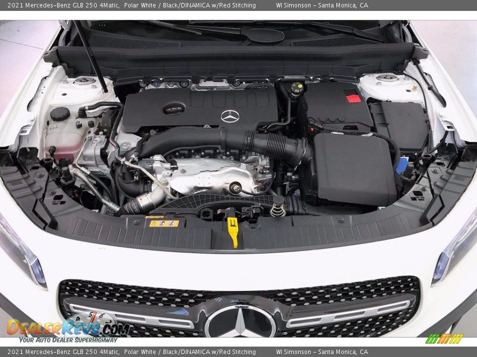 2021 Mercedes-Benz GLB 250 4Matic Polar White / Black/DINAMICA w/Red Stitching Photo #8