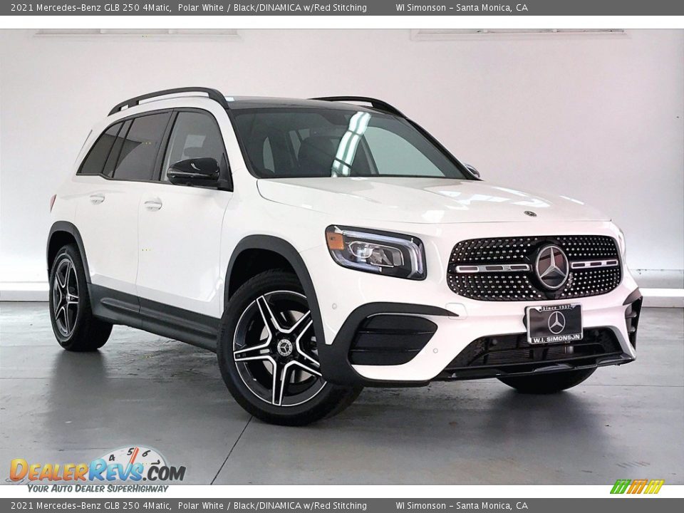 2021 Mercedes-Benz GLB 250 4Matic Polar White / Black/DINAMICA w/Red Stitching Photo #12