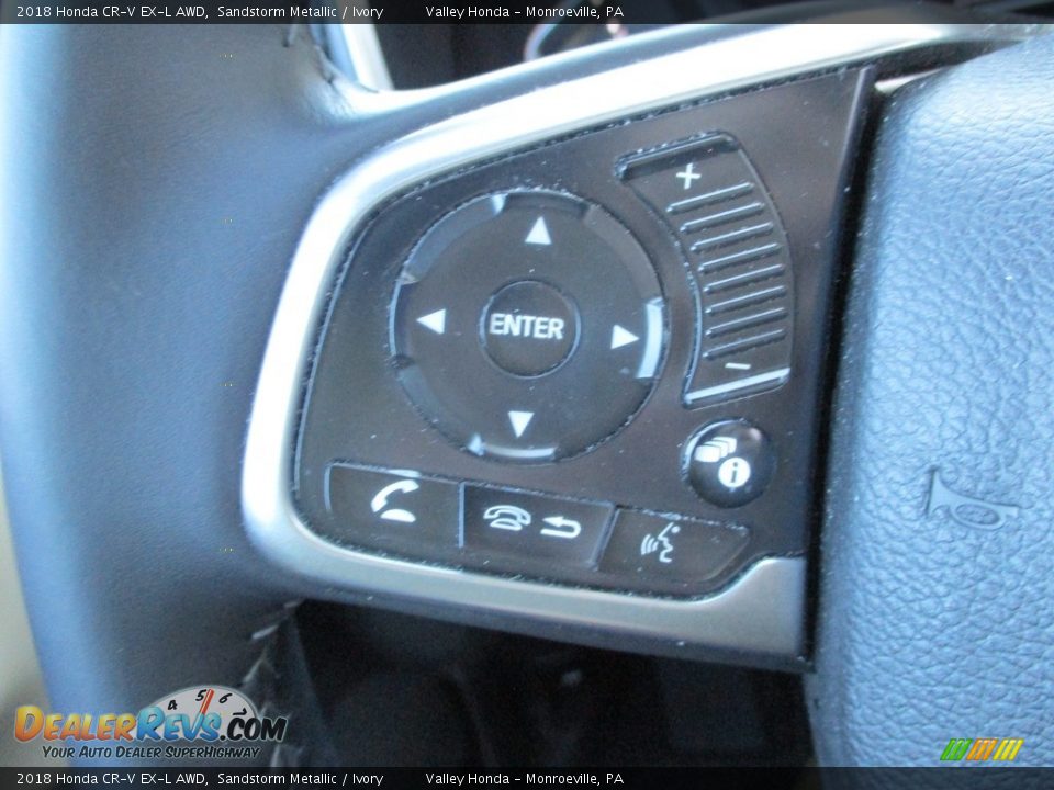2018 Honda CR-V EX-L AWD Sandstorm Metallic / Ivory Photo #18