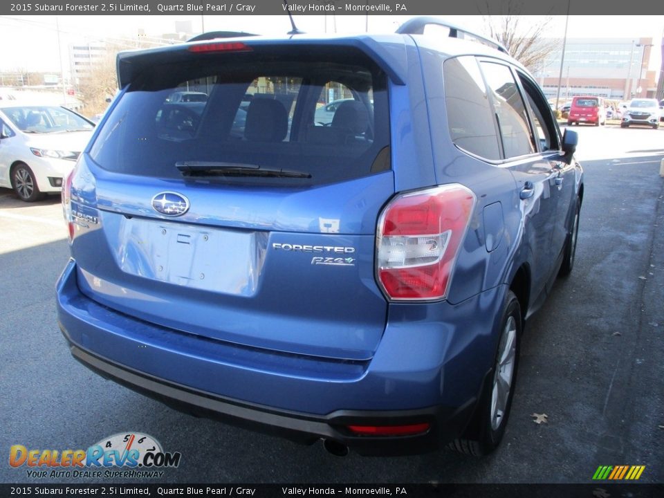 2015 Subaru Forester 2.5i Limited Quartz Blue Pearl / Gray Photo #5